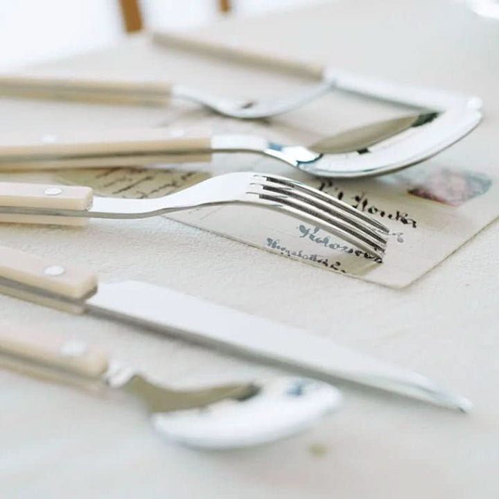 Premium engraved stainless steel kitchenware set, 24 pieces for modern and classic dining.