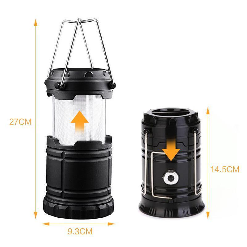 Versatile 3-in-1 LED lantern, flashlight, and flickering flame light, showcasing its multiple modes.
