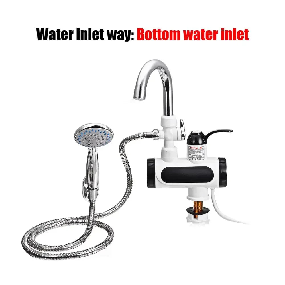 Easy-to-install electric instant hot water faucet, a powerful 3000W kitchen water heater.