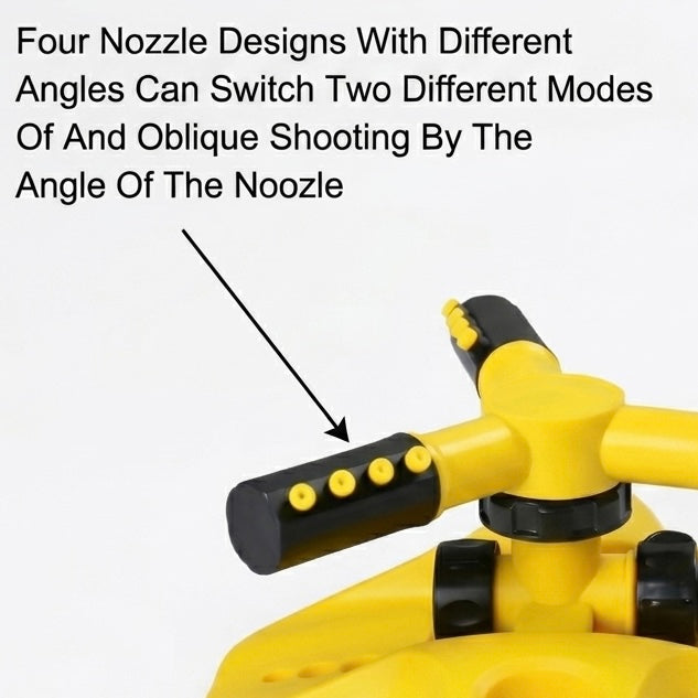 Versatile 360° rotating garden sprinkler with adjustable nozzles for precise, wide-area lawn watering & irrigation.