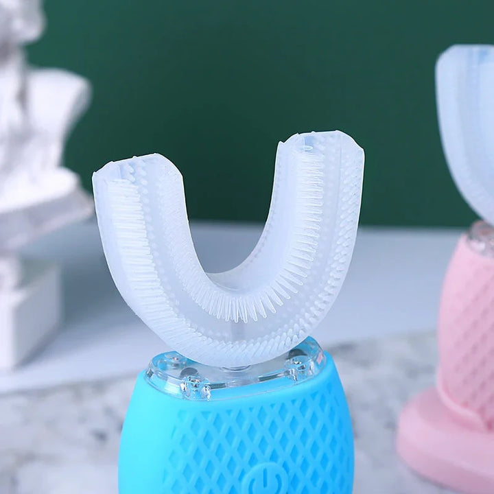 Silicone ultrasonic toothbrush for a gentle yet deep 360° clean. Promotes gum health & superior plaque removal. Rechargeable.