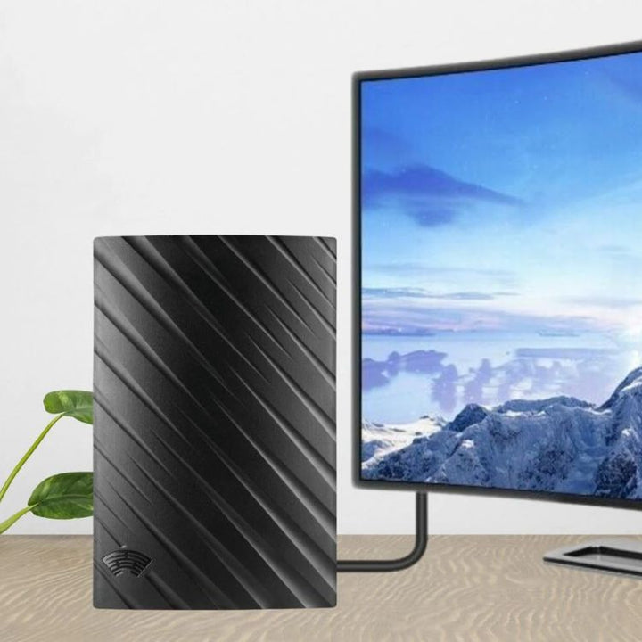 4K indoor TV aerial for crystal clear HD channels, digital antenna for free broadcast TV.