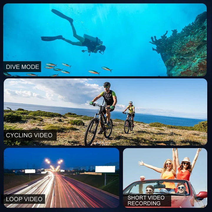 Powerful compact 4K Ultra HD sports camera with Wi-Fi & waterproof design for any adventure.