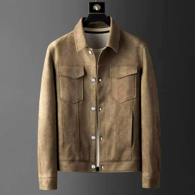 A man wearing a sleek black men's classic urban jacket, perfect for stylish, modern outerwear.