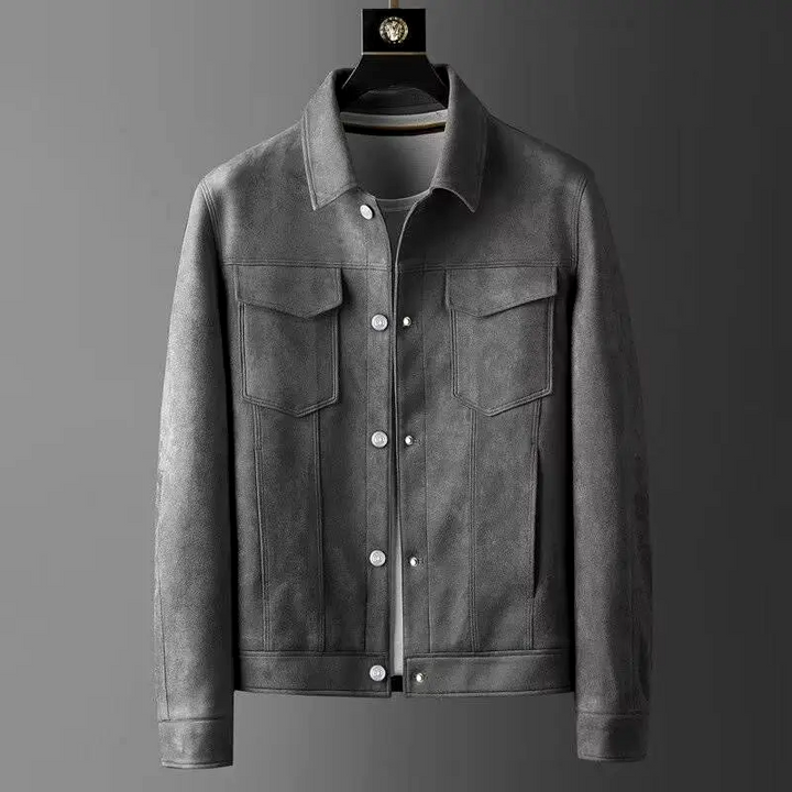 Men's classic urban jacket in an olive green, perfect for versatile outerwear & modern menswear.
