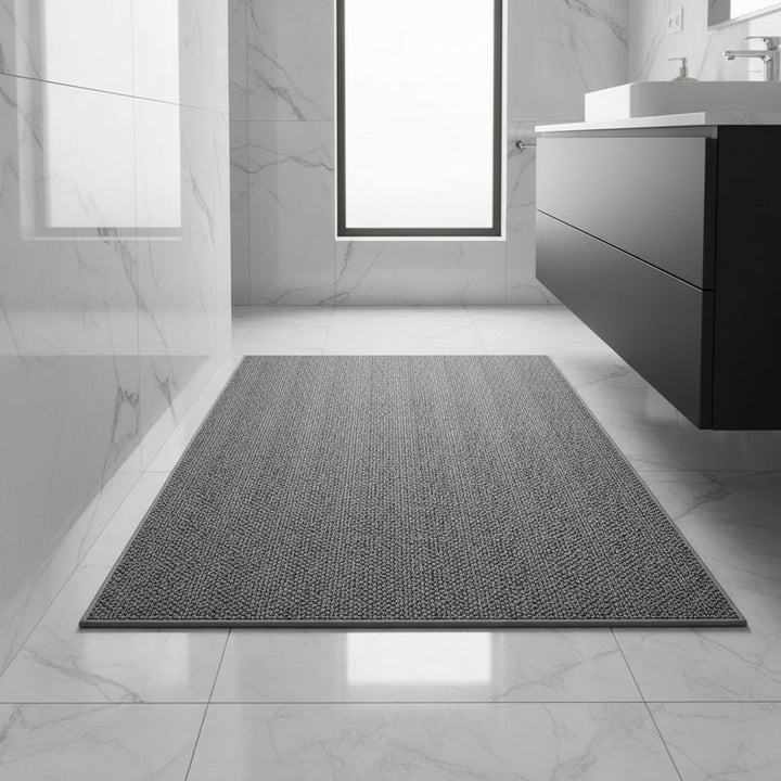 Absorbent non-slip indoor floor mat for bathroom, entryway & kitchen. Durable anti-slip utility mat.