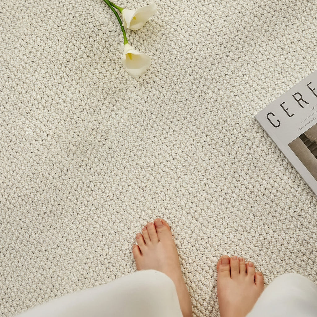 Highly absorbent indoor floor mat. Quick-drying non-slip mat for bathroom, kitchen, or entryway.