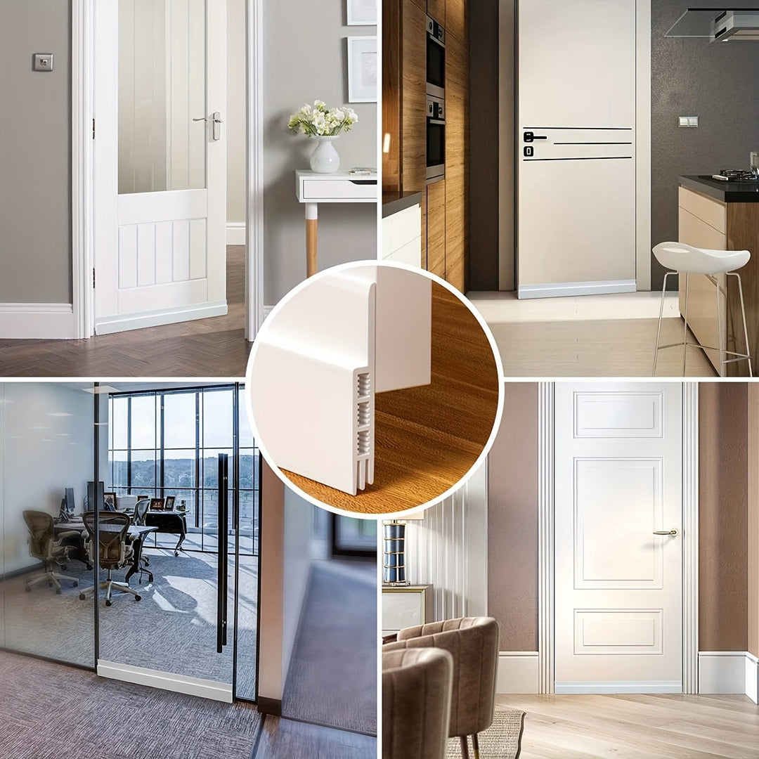 Protects home from drafts, dust & noise with this strong adhesive silicone door seal.