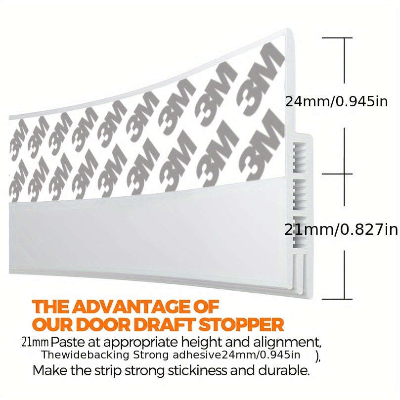 Soundproofing silicone door seal, blocks drafts, reduces noise, and insulates.