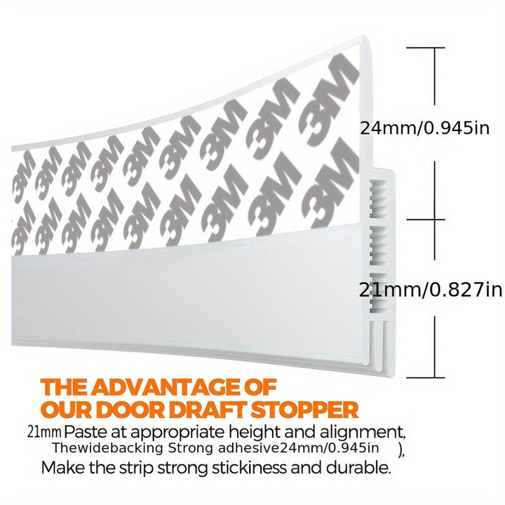 Soundproofing silicone door seal, blocks drafts, reduces noise, and insulates.
