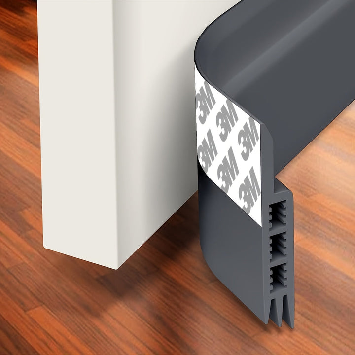 Easy-install adhesive door weather stripping, soundproofs & insulates doors for comfort.