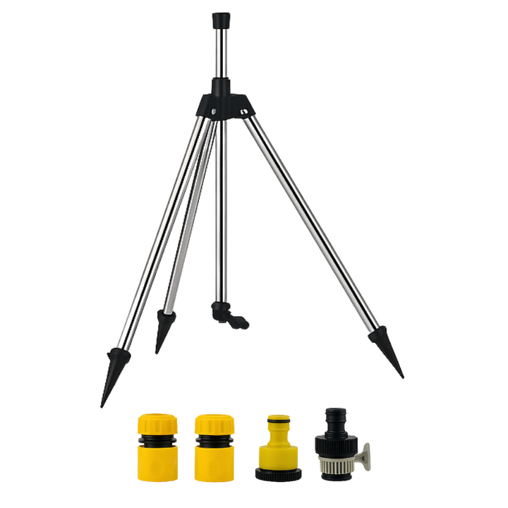 Durable adjustable garden sprinkler, providing 360° coverage for optimal lawn & plant watering. Essential gardening tool.