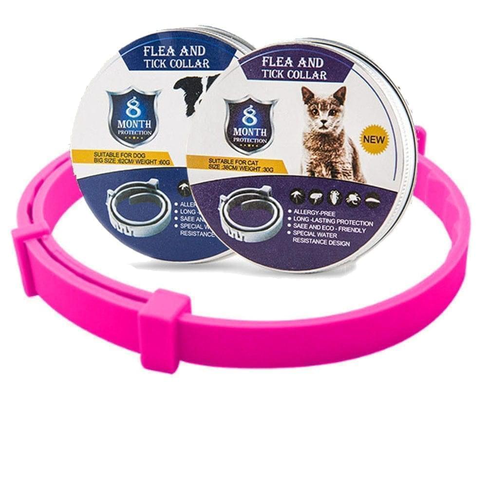 Dual-purpose dog & cat flea and tick collar. 8-month waterproof pest control for optimal pet health.