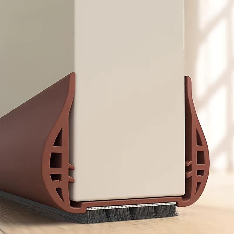 Energy-efficient adjustable door guard, designed to seal gaps and improve home comfort year-round.