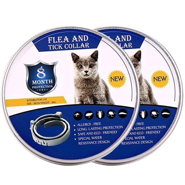 An adjustable dog tick collar, waterproof and long-lasting, protects against fleas and ticks.