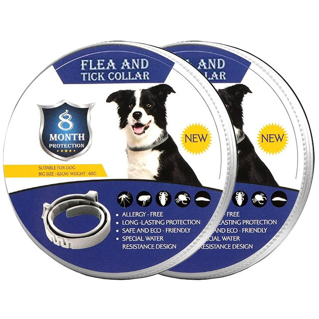 Long-term natural pest control for dogs & cats with this adjustable waterproof flea & tick collar.