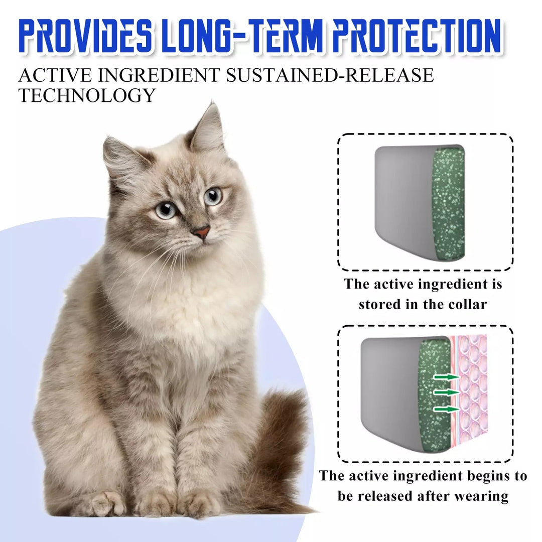 Safe & natural flea and tick repellent collar, adjustable for a perfect fit on cats & dogs.
