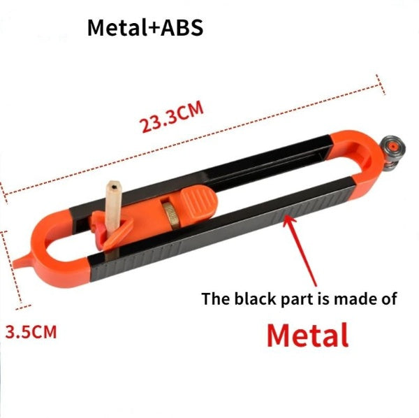 Accurate profile gauge and adjustable scribing ruler for carpentry, layout, and craft projects.