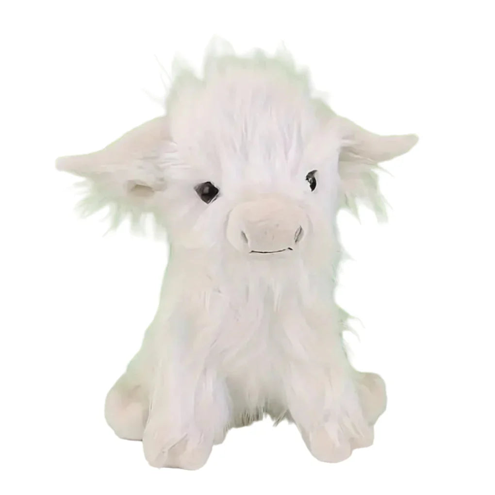 New Highland Cow plush toy, cuddly brown stuffed animal, soft companion for play and comfort.