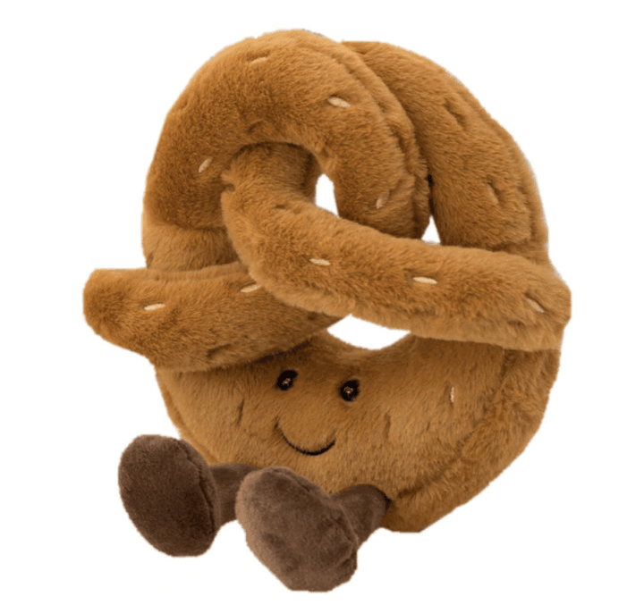 Cute croissant pastry plushie. Super soft & huggable stuffed animal, ideal as a novelty gift or home decor accent.