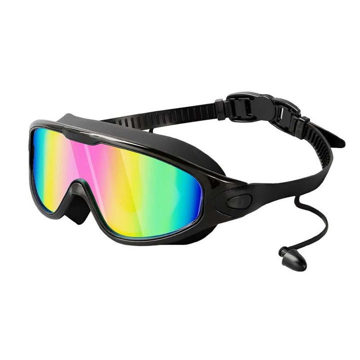 Wide view anti-fog adult swim goggles with full UV protection for uninterrupted, clear swims.