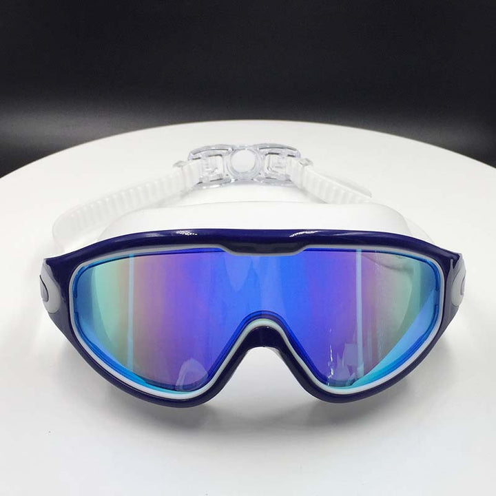 Easy-adjust adult swim goggles, wide view, anti-fog, UV protected for quick, convenient wear.
