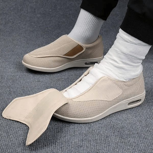 Adjustable memory foam extra wide diabetic shoes for adults, offering foot pain relief.