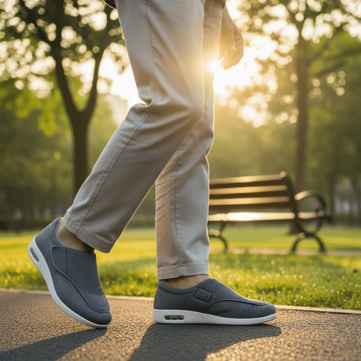 Senior extra wide diabetic shoes with memory foam, ideal for walking & ultimate comfort.