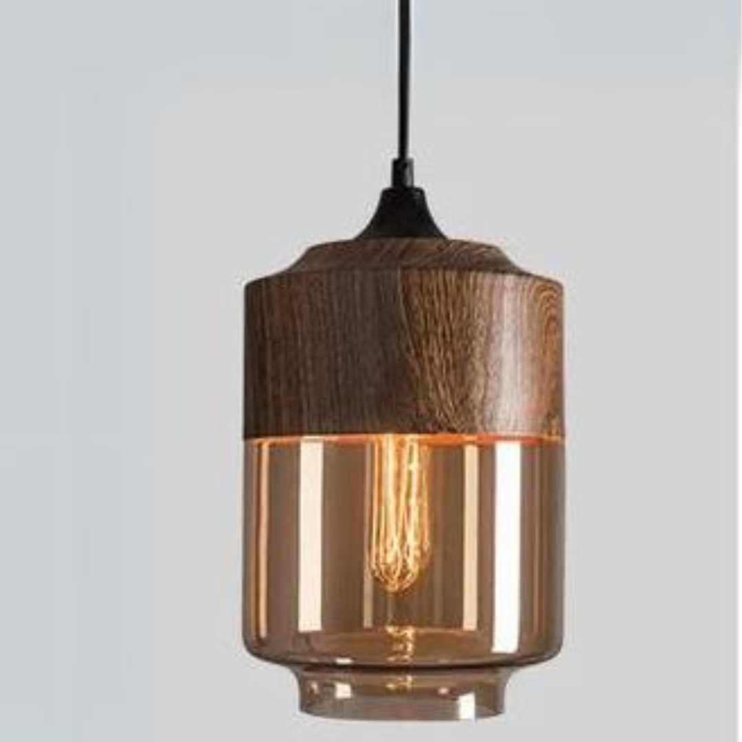 Scandinavian ceiling lamp, wooden, offering beautiful home illumination and warm glow.