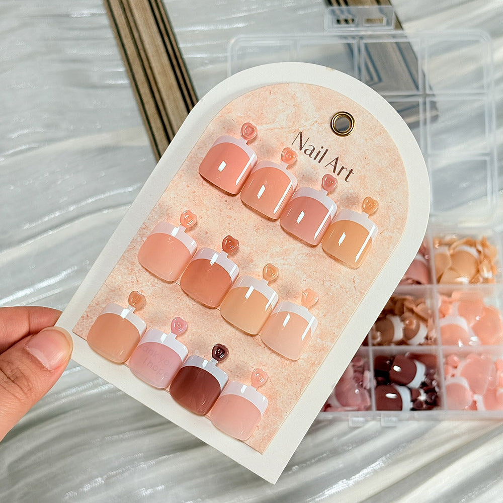 Clear soft gel nail tips for natural-looking nail extensions. Easy application for women's DIY gel nails & manicure.