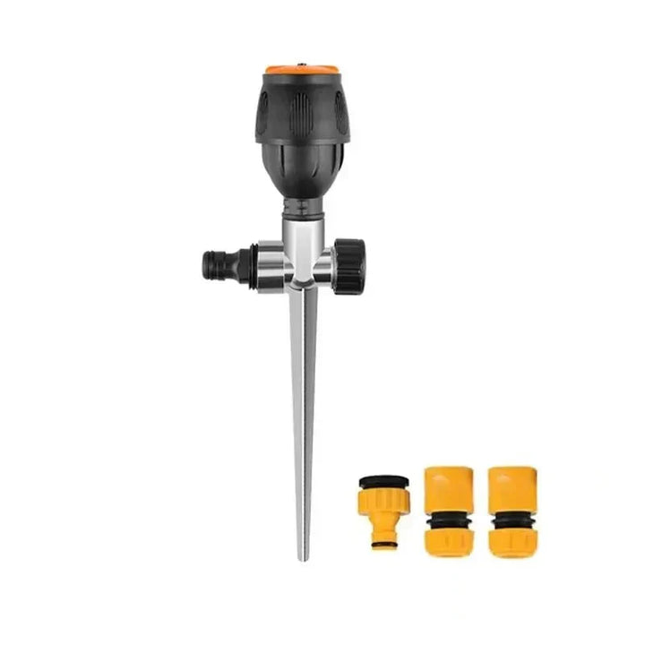 360° rotating lawn sprinkler, an automatic garden watering tool for consistent plant hydration.