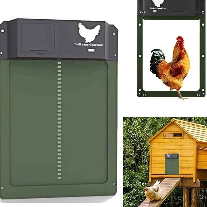 Smart automatic chicken coop door with solar & battery power for secure, hassle-free poultry management.