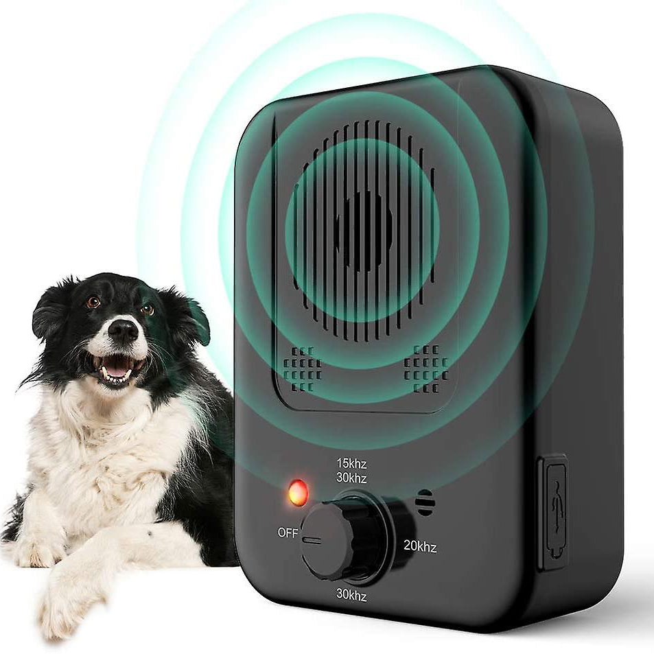 Automatic ultrasonic dog bark control device, outdoor/indoor safe for effective pet training & quiet home.