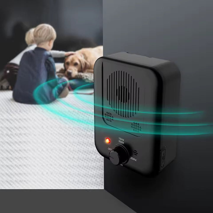 Humane ultrasonic dog bark control device. Automatic & outdoor safe for training pets to stop excessive barking.