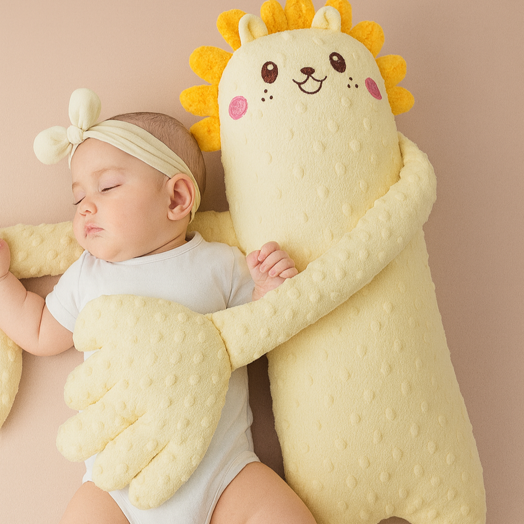Baby Cuddle Buddy SnoozyHug plush toy, soft & comforting for infant sleep & nursery decor.