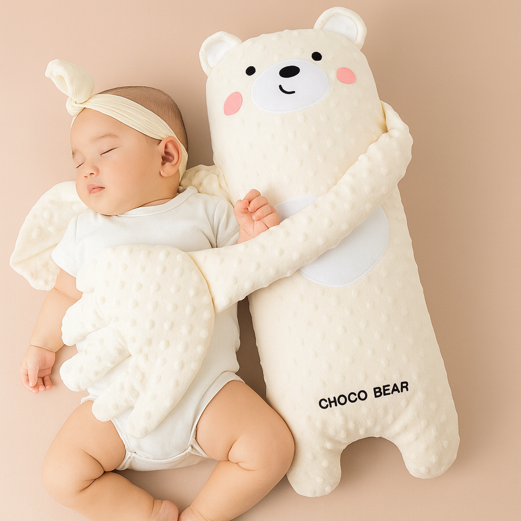 Soft Baby Cuddle Buddy SnoozyHug, an ideal plush toy and animal friend for infant sleep aid.
