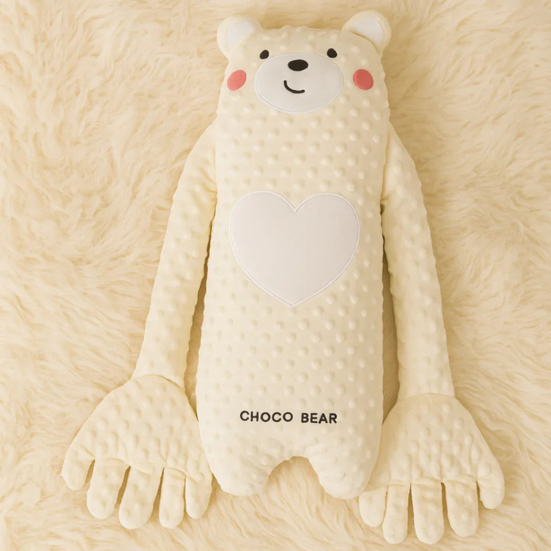 Textured SnoozyHug soft toy, a cuddle buddy designed for baby's soothing comfort and sleep.
