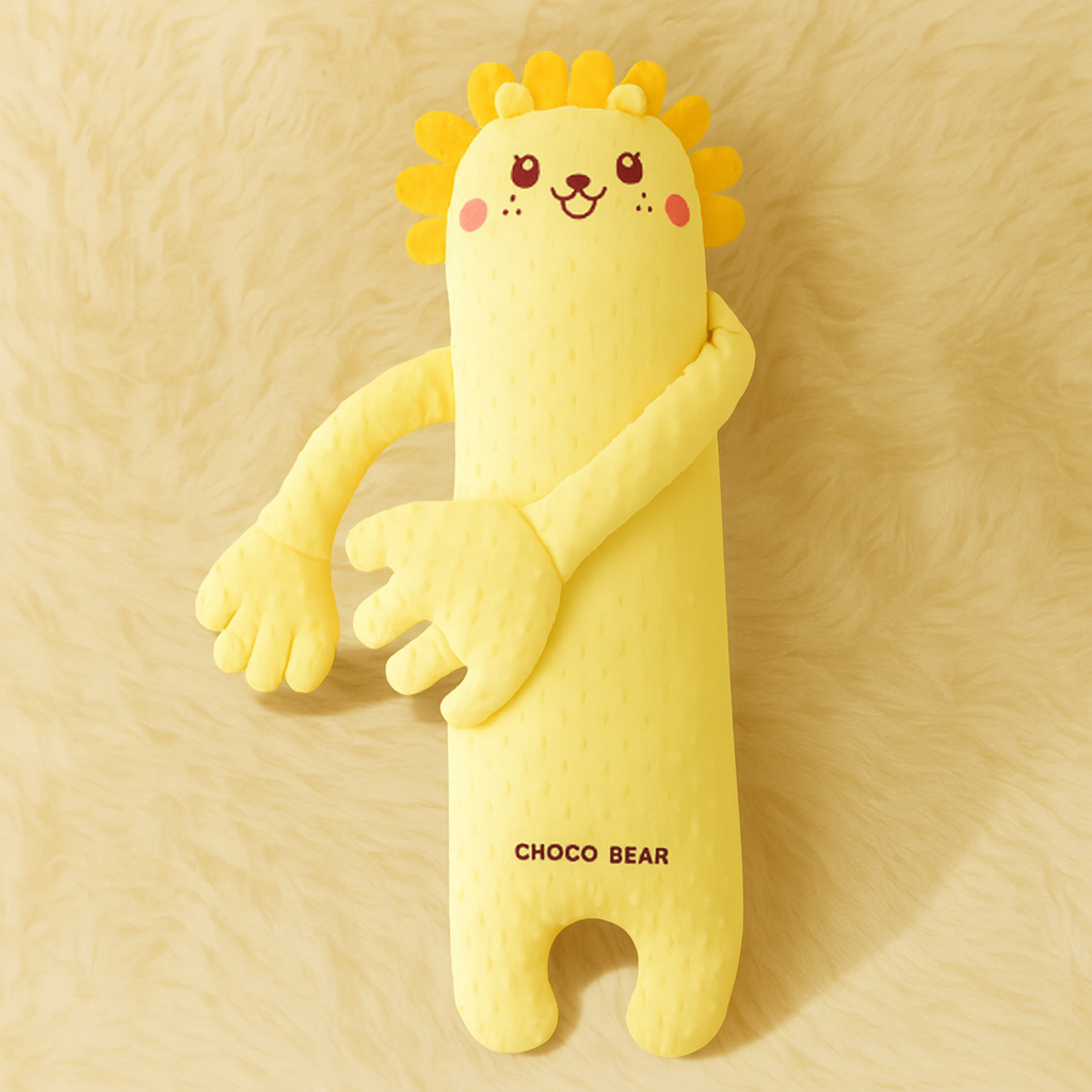 The SnoozyHug animal friend, a plush toy and cuddle buddy for baby's ultimate soothing comfort.