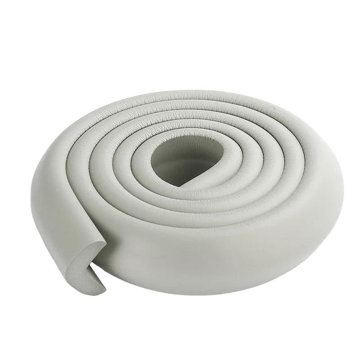 Baby safety foam edge protector for furniture. Soft bumper strip for child proofing sharp corners & edges.