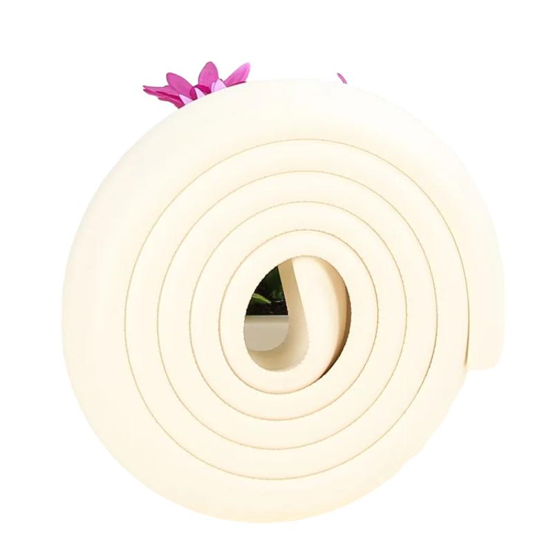 Adjustable soft foam edge protector for baby safety. Child proofing bumper for furniture edges & sharp corners.