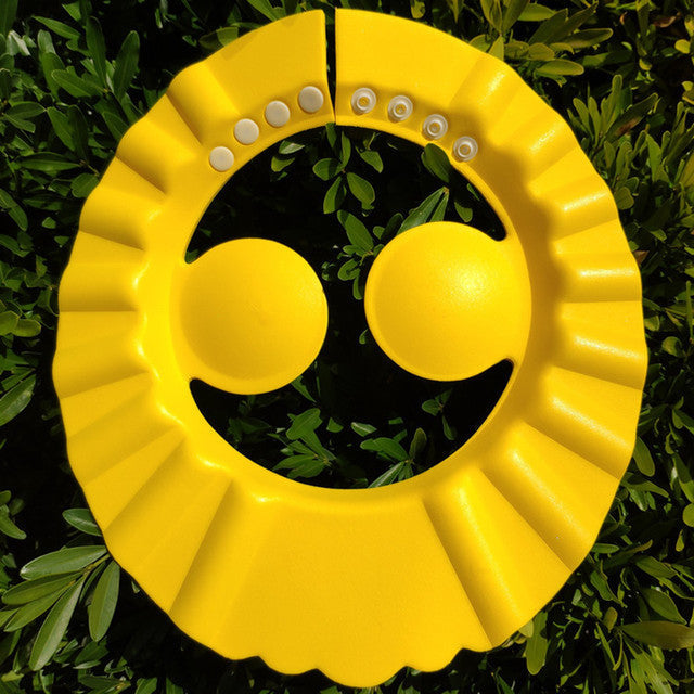 Secure shampoo shield bath cap for baby & toddler. Waterproof, adjustable for ultimate eye & ear protection & comfort.