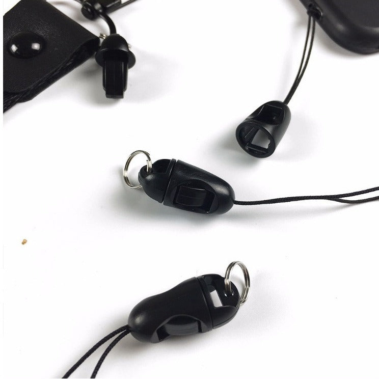 Secure black cord fasteners for outdoor gear, tents, paracord, and various DIY craft projects.