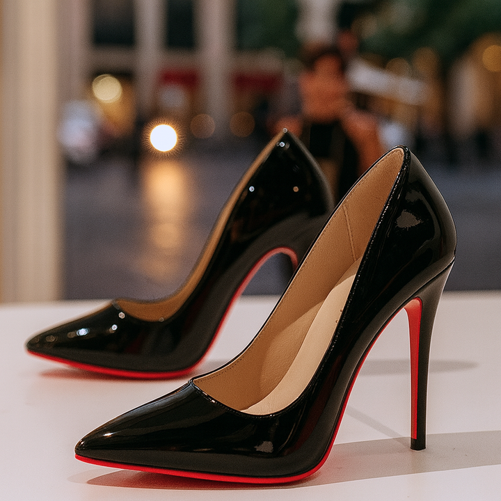 Stylish women's black stiletto heels with elegant pointed toe design, versatile classic pumps for any formal occasion.