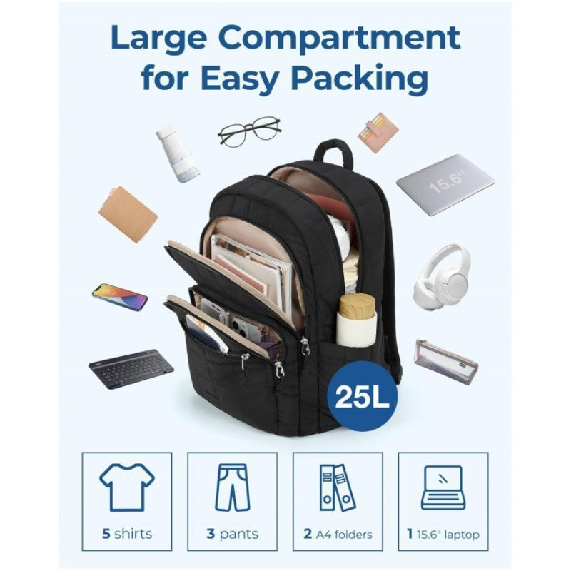 Beige insulated lunch bag backpack, versatile & comfortable for daily use. Ample storage for food & gear.