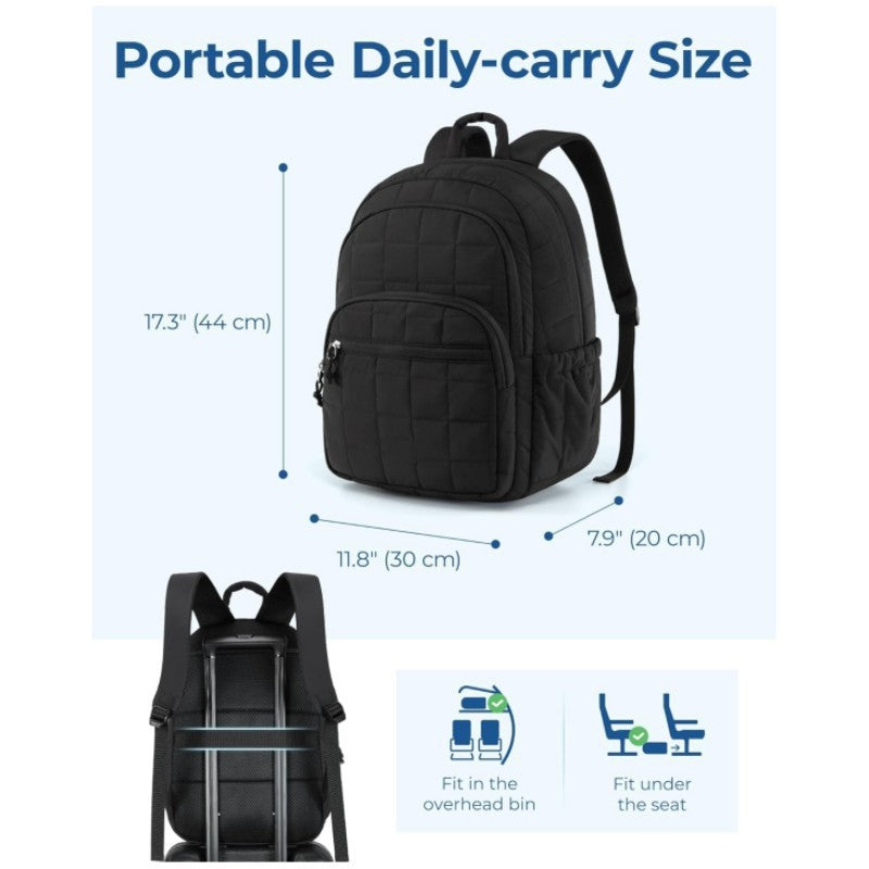 Insulated black commuter backpack, comfortable & versatile. Keeps items cool, ideal for daily travel & lunch.