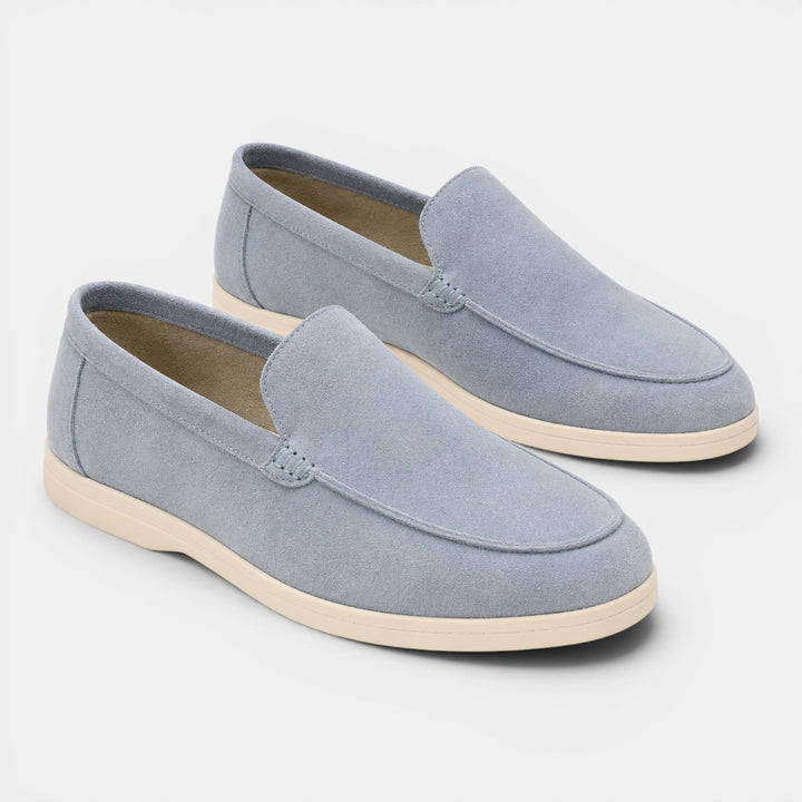 Smart casual black slip-on footwear for men.