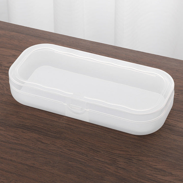 Unisex black durable eyewear organizer case, perfect for compact spectacle storage and travel. Secure glasses holder.