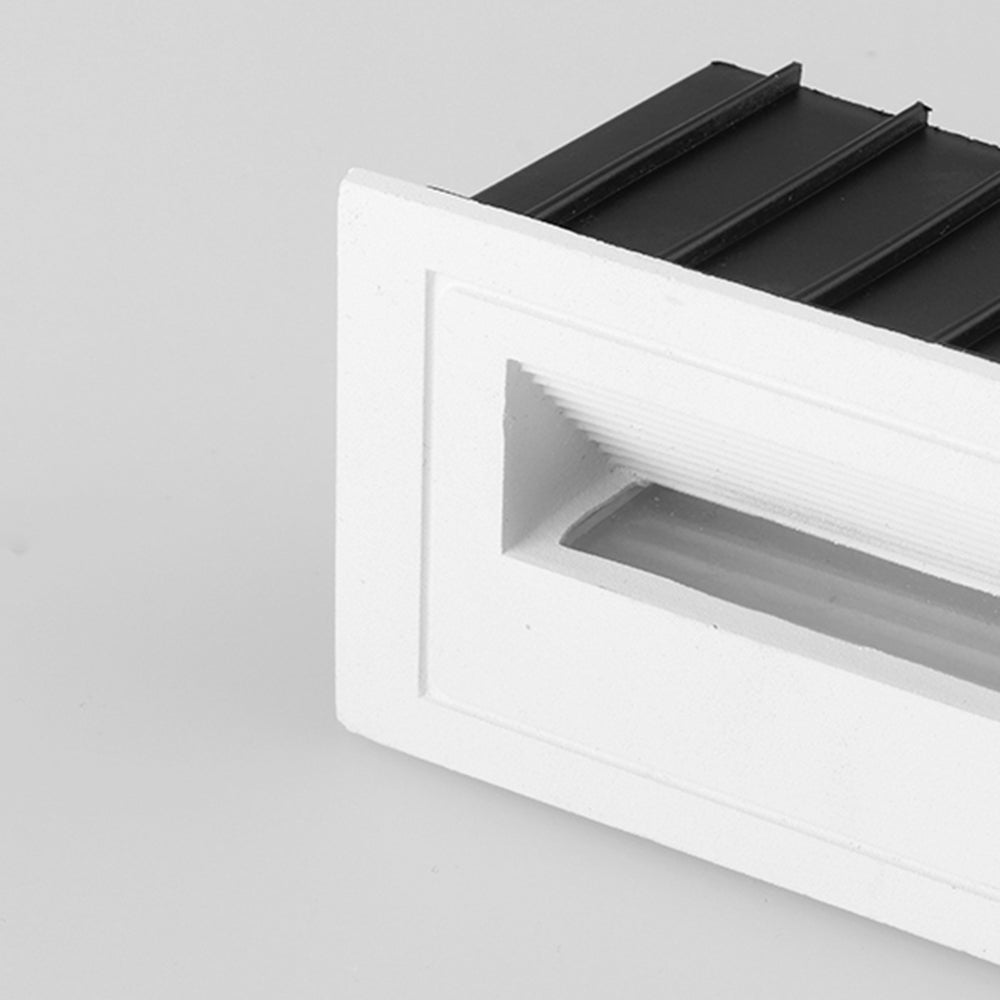 Square LED step light providing bright, focused illumination for steps.