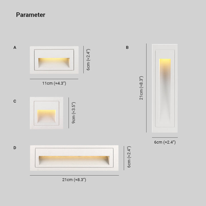 Sleek black LED garden light for contemporary exterior steps.