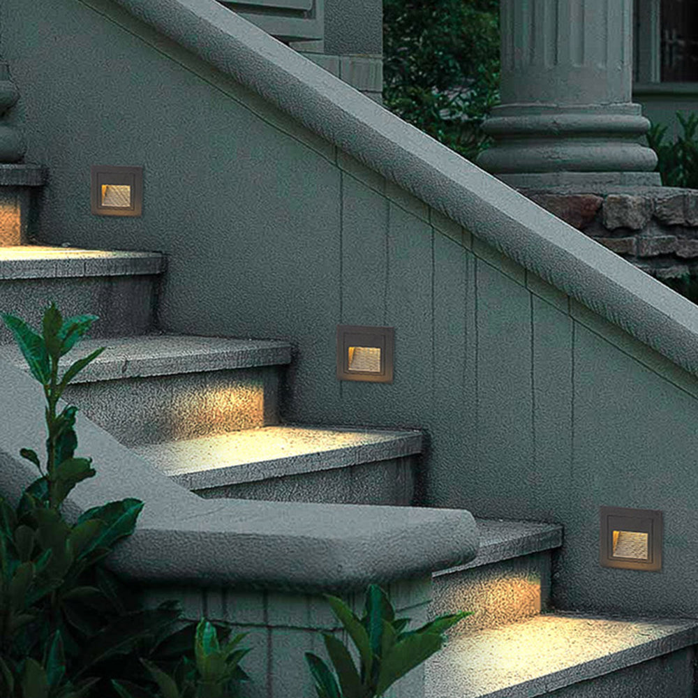 LED step light for bright and safe garden paths and decking illumination.